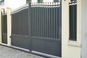 steel grey gate aluminum